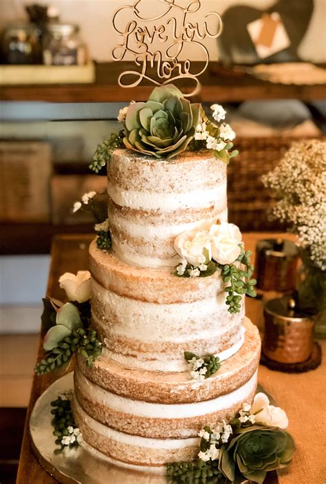 naked cake taufe|Beautiful Naked Wedding Cake Ideas